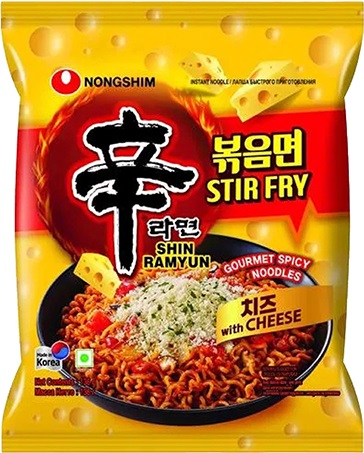 Nongshim Shin Ramyun With Cheese Stir Fry Spicy Noodles